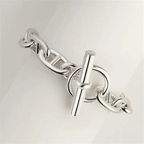 bracelet hermes chaine d'ancre tres grand modele|bracelet argent grosse maille Hermes.